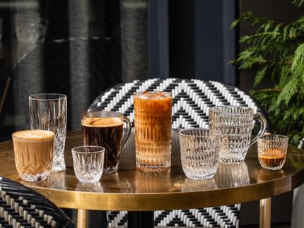 NACHTMANN Barista Glasses, some filled with coffee