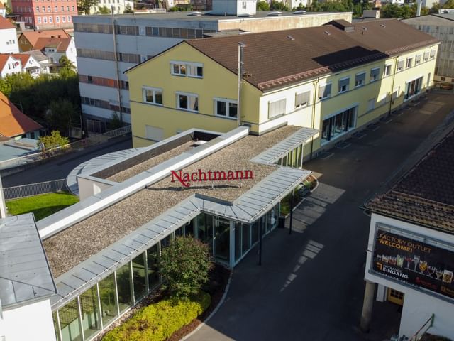 Aerial view of the NACHTMANN administrative buildings in Neustadt, Germany