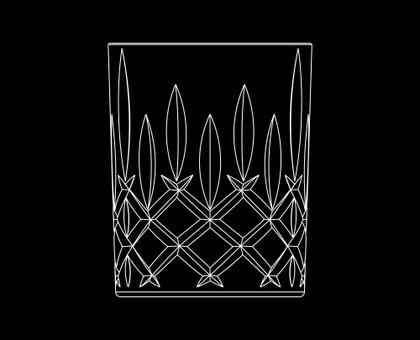 Illustration of the NACHTMANN Noblesse cut design on a black background