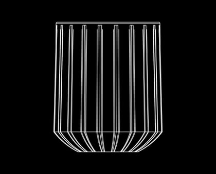 Illustration of the NACHTMANN Jules cut design on a black background