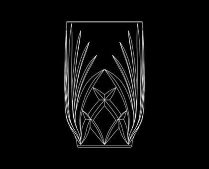 Illustration of the NACHTMANN Palais cut design on a black background